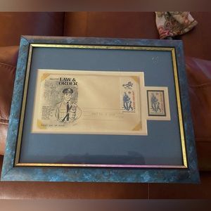 First Day of Issue 1968 framed stamp and envelope